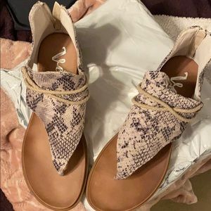 New Very G sandals. snake skin